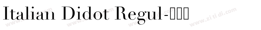 Italian Didot Regul字体转换
